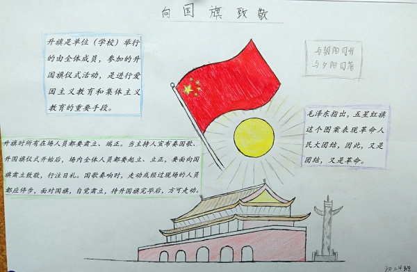 新升旗仪式手抄报